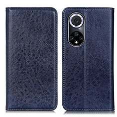 Leather Case Stands Flip Cover Holder K01Z for Huawei Honor 50 5G Blue