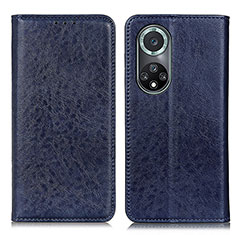 Leather Case Stands Flip Cover Holder K01Z for Huawei Honor 50 Pro 5G Blue