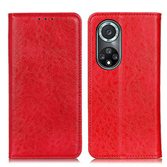 Leather Case Stands Flip Cover Holder K01Z for Huawei Nova 9 Pro Red