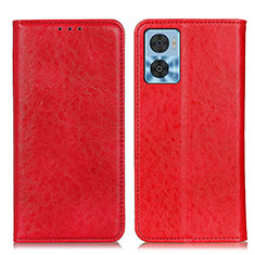 Leather Case Stands Flip Cover Holder K01Z for Motorola Moto E22 Red