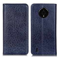 Leather Case Stands Flip Cover Holder K01Z for Nokia C200 Blue