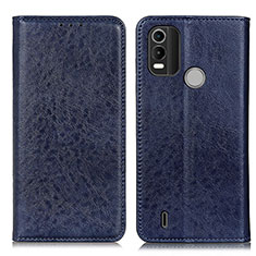 Leather Case Stands Flip Cover Holder K01Z for Nokia C21 Plus Blue