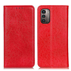 Leather Case Stands Flip Cover Holder K01Z for Nokia G11 Red