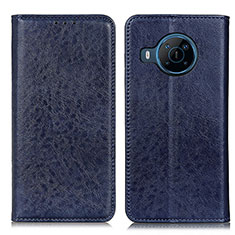 Leather Case Stands Flip Cover Holder K01Z for Nokia X100 5G Blue