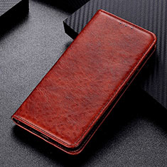 Leather Case Stands Flip Cover Holder K01Z for OnePlus 9 Pro 5G Brown