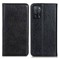 Leather Case Stands Flip Cover Holder K01Z for Oppo A56 5G Black