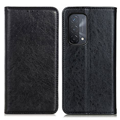 Leather Case Stands Flip Cover Holder K01Z for Oppo A93 5G Black