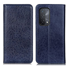 Leather Case Stands Flip Cover Holder K01Z for Oppo A93 5G Blue