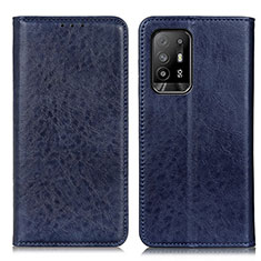 Leather Case Stands Flip Cover Holder K01Z for Oppo A94 5G Blue