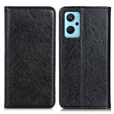 Leather Case Stands Flip Cover Holder K01Z for Oppo A96 4G Black