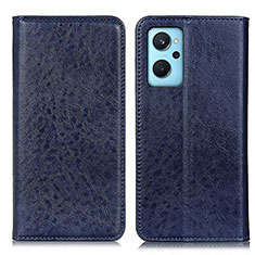 Leather Case Stands Flip Cover Holder K01Z for Oppo K10 4G Blue