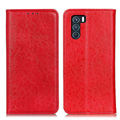 Leather Case Stands Flip Cover Holder K01Z for Oppo K9 Pro 5G Red