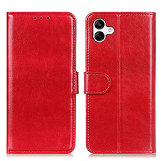 Leather Case Stands Flip Cover Holder K01Z for Samsung Galaxy A04 4G Red