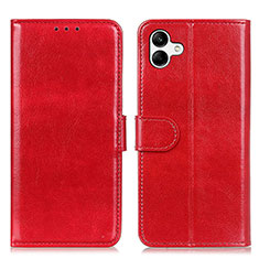 Leather Case Stands Flip Cover Holder K01Z for Samsung Galaxy A04E Red