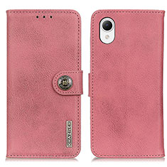 Leather Case Stands Flip Cover Holder K01Z for Samsung Galaxy A23 5G SC-56C Pink