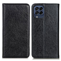 Leather Case Stands Flip Cover Holder K01Z for Samsung Galaxy M53 5G Black