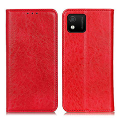 Leather Case Stands Flip Cover Holder K01Z for Wiko Y52 Red