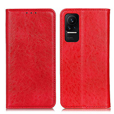 Leather Case Stands Flip Cover Holder K01Z for Xiaomi Civi 1S 5G Red