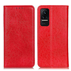 Leather Case Stands Flip Cover Holder K01Z for Xiaomi Civi 5G Red