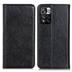 Leather Case Stands Flip Cover Holder K01Z for Xiaomi Mi 11i 5G (2022) Black