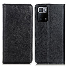 Leather Case Stands Flip Cover Holder K01Z for Xiaomi Poco X3 GT 5G Black