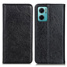 Leather Case Stands Flip Cover Holder K01Z for Xiaomi Redmi 10 5G Black