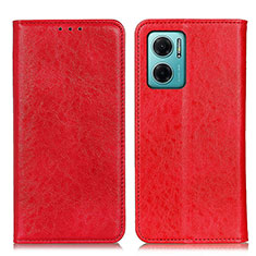 Leather Case Stands Flip Cover Holder K01Z for Xiaomi Redmi 10 5G Red