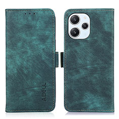 Leather Case Stands Flip Cover Holder K01Z for Xiaomi Redmi 12 4G Green