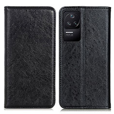 Leather Case Stands Flip Cover Holder K01Z for Xiaomi Redmi K40S 5G Black