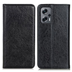 Leather Case Stands Flip Cover Holder K01Z for Xiaomi Redmi K50i 5G Black