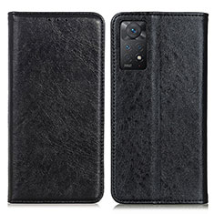 Leather Case Stands Flip Cover Holder K01Z for Xiaomi Redmi Note 11 Pro 5G Black