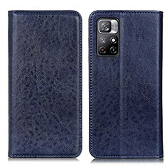 Leather Case Stands Flip Cover Holder K01Z for Xiaomi Redmi Note 11T 5G Blue