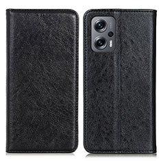 Leather Case Stands Flip Cover Holder K01Z for Xiaomi Redmi Note 11T Pro 5G Black