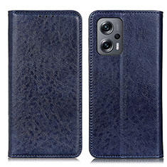 Leather Case Stands Flip Cover Holder K01Z for Xiaomi Redmi Note 12T Pro 5G Blue