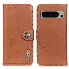 Leather Case Stands Flip Cover Holder K02Z for Google Pixel 8 Pro 5G Brown