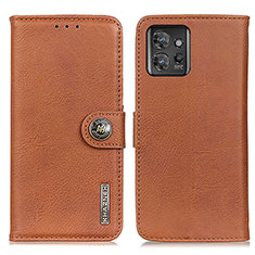 Leather Case Stands Flip Cover Holder K02Z for Motorola ThinkPhone 5G Brown