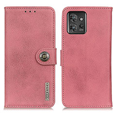 Leather Case Stands Flip Cover Holder K02Z for Motorola ThinkPhone 5G Pink