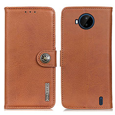 Leather Case Stands Flip Cover Holder K02Z for Nokia C20 Plus Brown