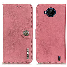 Leather Case Stands Flip Cover Holder K02Z for Nokia C20 Plus Pink