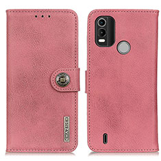 Leather Case Stands Flip Cover Holder K02Z for Nokia C21 Plus Pink