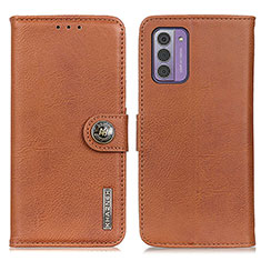 Leather Case Stands Flip Cover Holder K02Z for Nokia G42 5G Brown