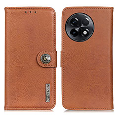 Leather Case Stands Flip Cover Holder K02Z for OnePlus Ace 2 Pro 5G Brown