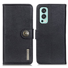 Leather Case Stands Flip Cover Holder K02Z for OnePlus Nord 2 5G Black