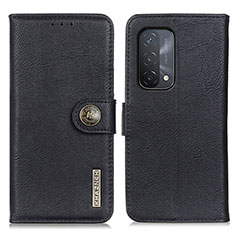 Leather Case Stands Flip Cover Holder K02Z for Oppo A93 5G Black
