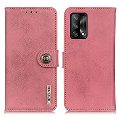 Leather Case Stands Flip Cover Holder K02Z for Oppo F19 Pink