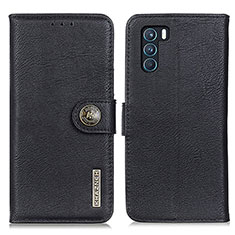 Leather Case Stands Flip Cover Holder K02Z for Oppo K9 Pro 5G Black