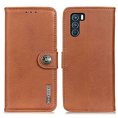 Leather Case Stands Flip Cover Holder K02Z for Oppo K9 Pro 5G Brown