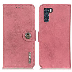 Leather Case Stands Flip Cover Holder K02Z for Oppo K9 Pro 5G Pink