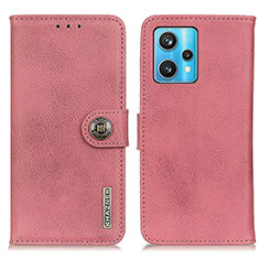 Leather Case Stands Flip Cover Holder K02Z for Realme 9 4G Pink