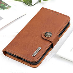 Leather Case Stands Flip Cover Holder K02Z for Samsung Galaxy A23s Brown